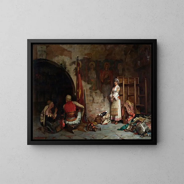 The Turkish Booty Captive - Theodoros Ralli — framed artwork on a wall