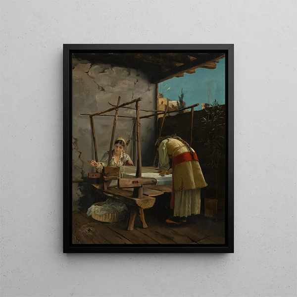 The Weavers Arachova - Theodoros Ralli — framed artwork on a wall