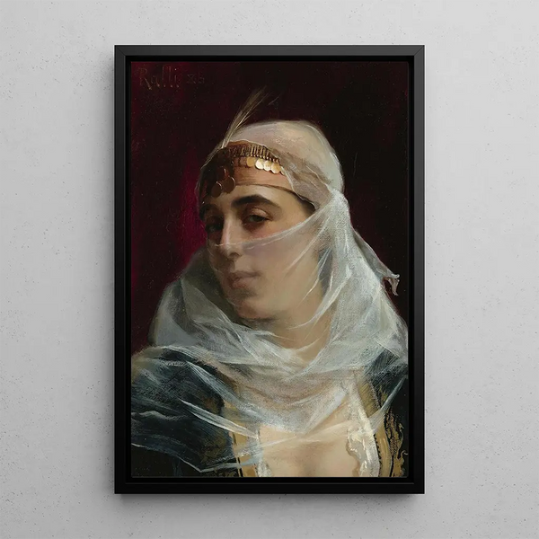 Turkish Woman Painting - Theodoros Ralli — framed artwork on a wall