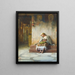 Young girl sleeping in a church - Theodoros Ralli — framed artwork on a wall