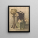 Nature morte with book, wine glass, and lantern plant in a ginger pot - Theodorus Antonius de Gruiter — framed artwork on a wall