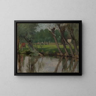 Ruisseau à Hangenbieten en Alsace - Theophil Preiswerk — framed artwork on a wall