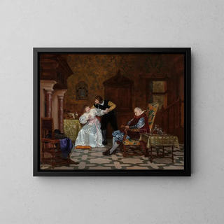 The trusting and drowsy husband - Théophile Gide — framed artwork on a wall