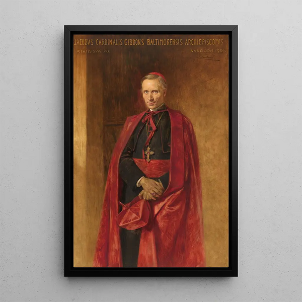 Cardinal James Gibbons - Théobald Chartran — framed artwork on a wall