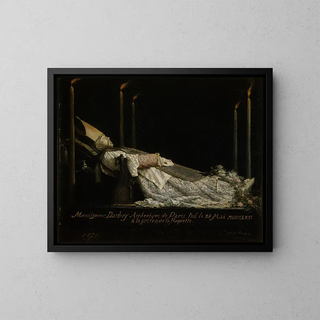 Monseigneur Darboy, 1813-1871, archbishop of Paris, exhibited after his death - Théobald Chartran — framed artwork on a wall