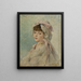 Portrait painting of Gabrielle Réjane as a young actress - Théobald Chartran — framed artwork on a wall