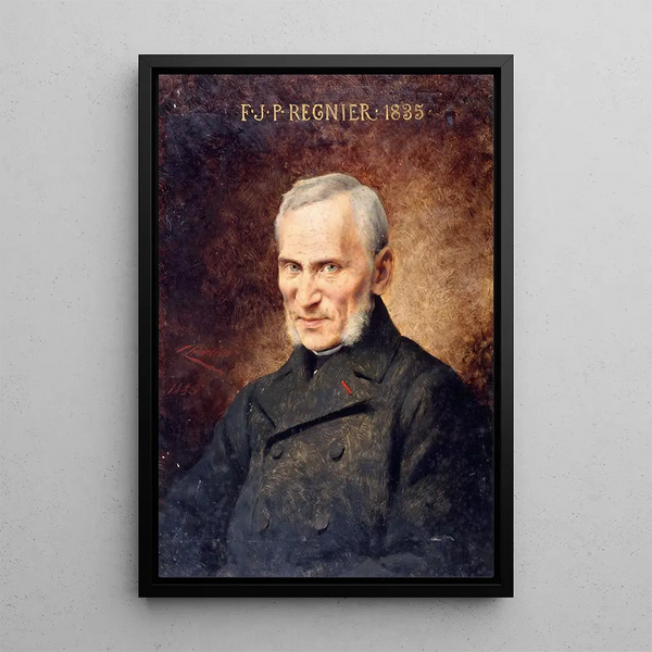 Portrait of François-Joseph-Philoctète Régnier - Théobald Chartran — framed artwork on a wall