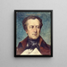 Portrait painting of Jean-Baptiste Bressant 1815-1886 member of the Comédie-Française - Théobald Chartran — framed artwork on a wall