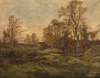 La forêt de Fontainebleau, soirée d'automne - Théodore Baron — artwork view