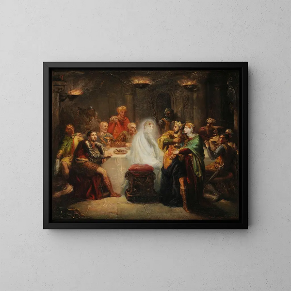 The Banquo's Ghost - Théodore Chassériau — framed artwork on a wall