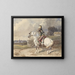 French Dragon Tree painting on a white horse seen from the left profile - Théodore Fort — framed artwork on a wall