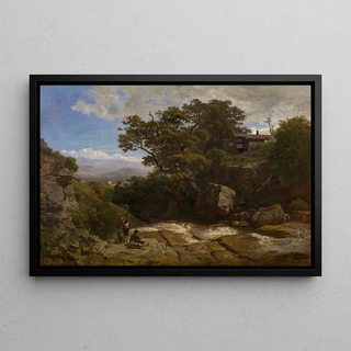 Landscape in Dauphiné - Théodore Fourmois — framed artwork on a wall