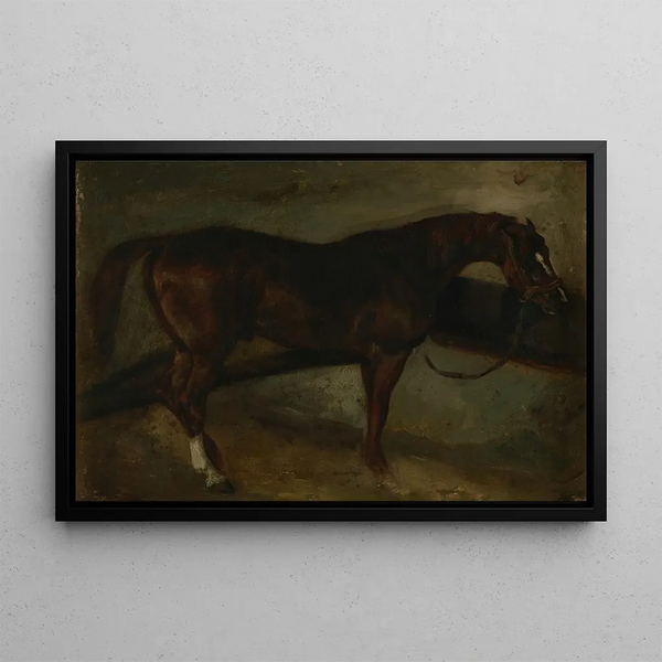 Brown Horse - Théodore Géricault — framed artwork on a wall