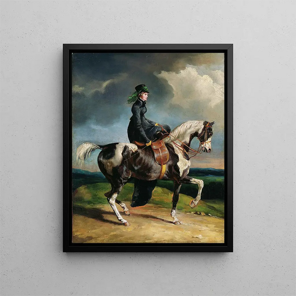 Cavalier - Théodore Géricault — framed artwork on a wall