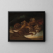 Lions dans un paysage montagneux - Théodore Géricault — framed artwork on a wall