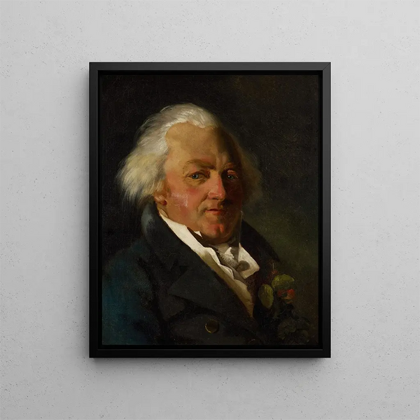Portrait of Simon Bonnesoeur Bourginire - Théodore Géricault — framed artwork on a wall