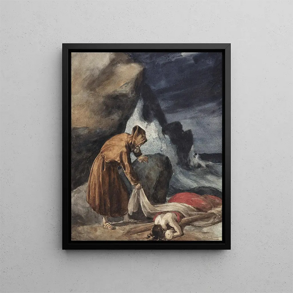 The Tempest - Théodore Géricault — framed artwork on a wall