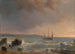 Ambiance du soir sur un paysage marin avec voiliers - Théodore Gudin — artwork view