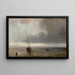 Beach Scene Painting - Théodore Gudin — framed artwork on a wall