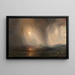 Light Effect at the Heart of a Sea Storm - Théodore Gudin — framed artwork on a wall