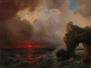 Storm at Sunset - Théodore Gudin — artwork view
