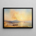 The Gulf of Naples with view of Vesuvius - Théodore Gudin — framed artwork on a wall