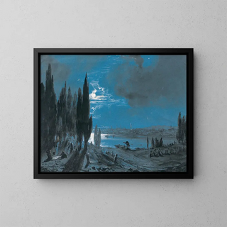 View of Constantinople - Théodore Gudin — framed artwork on a wall