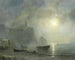 View of a rocky coast by moonlight - Théodore Gudin — artwork view