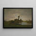 a river landscape - Théodore Rousseau — framed artwork on a wall