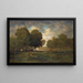 A river in a meadow - Théodore Rousseau — framed artwork on a wall