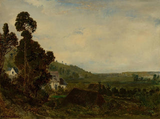 A rustic chapel in a valley - Théodore Rousseau — artwork view