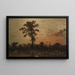 Sunset Forest Edge - Théodore Rousseau — framed artwork on a wall