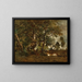 Forest of Fontainebleau, group of tall trees overlooking the Clairbois plain at the edge of Ba - Théodore Rousseau — framed artwork on a wall