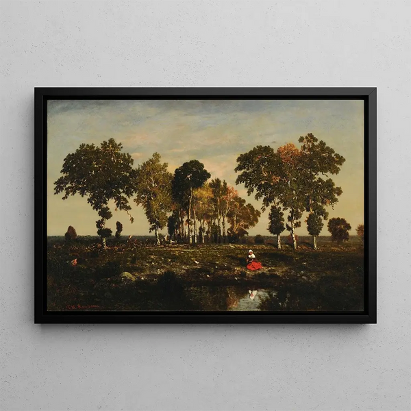 La Mare - Théodore Rousseau — framed artwork on a wall