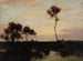 Landscape Lake Scene Painting - Théodore Rousseau — artwork view