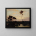 Landscape Lake Scene Painting - Théodore Rousseau — framed artwork on a wall