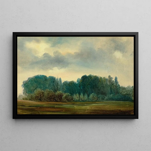 Landscape - Théodore Rousseau — framed artwork on a wall