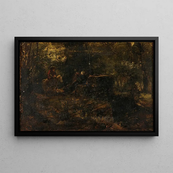 Forest Underbrush - Théodore Rousseau — framed artwork on a wall