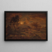 Sunset Painting near Arbonne - Théodore Rousseau — framed artwork on a wall