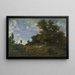 La Lisière des Bois à Monts-Girard, Forêt de Fontainebleau - Théodore Rousseau — framed artwork on a wall