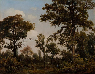 La grande forêt de chênes de Fontainebleau - Théodore Rousseau — artwork view
