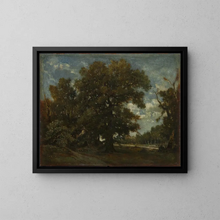 The Oak - Théodore Rousseau — framed artwork on a wall
