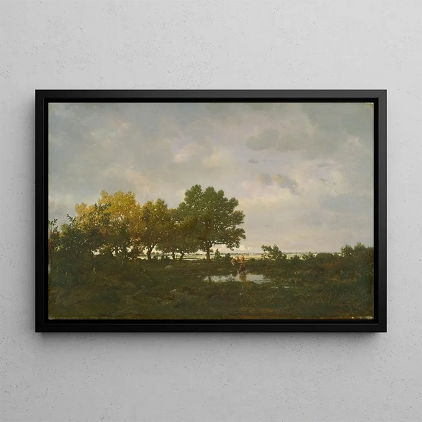 L'Étang La Mare - Théodore Rousseau — framed artwork on a wall