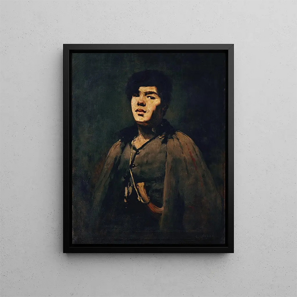 Young Shepherd - Théodule Ribot — framed artwork on a wall