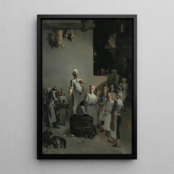 La fête du chef - Théodule Ribot — framed artwork on a wall