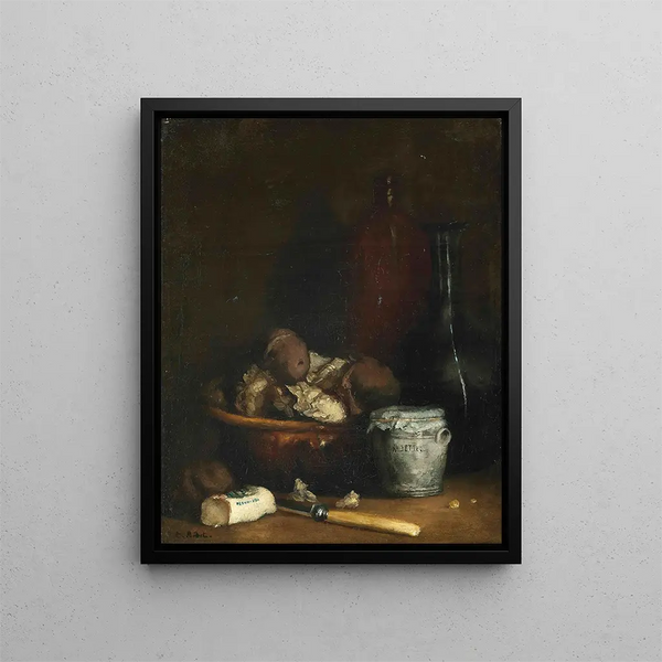 Rillettes with accompaniments - Théodule Ribot — framed artwork on a wall