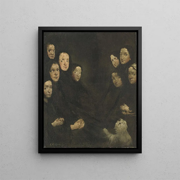 La Discussion - Théodule Ribot — framed artwork on a wall