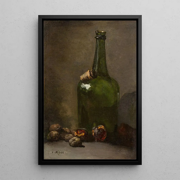 La bouteille pleine - Théodule Ribot — framed artwork on a wall