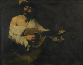 The Mandolin Player - Théodule Ribot — artwork view