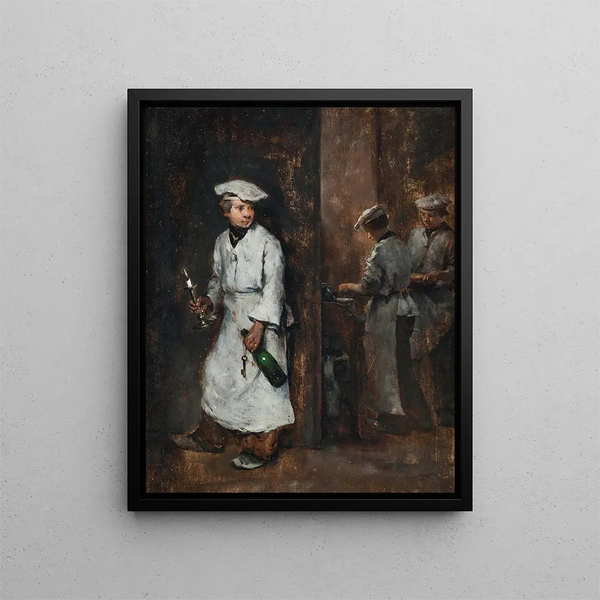 The Young Sommelier - Théodule Ribot — framed artwork on a wall